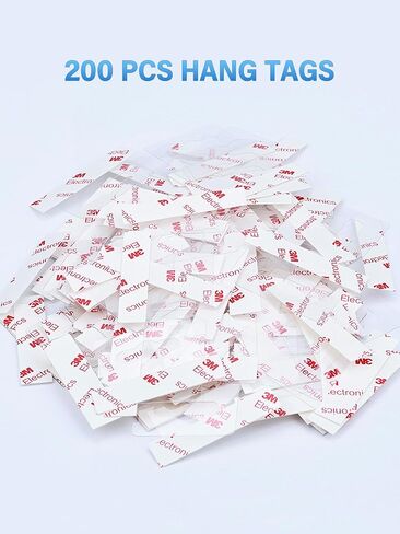 ZRD 100 Pcs 1.8"x2.4" Heavy Duty Hang Tabs, Self-Adhesive Plastic Clear Slot Hole Hanging Tabs for Peg Board Hooks, Retail Display, Sticker Display, Craft Room, Garage, and Study Room in Saudi Arabia