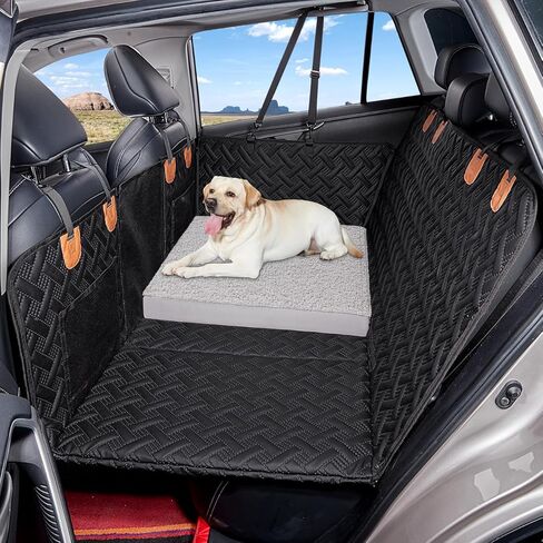 Dog Bed for Back Seat Extender for Truck,Truck Dog Seat Cover Back Seat Waterproof Large Dog Bed,Washable Truck Dog Bed for Dog Hammock,Orthopedic Dog Bed (Black, for Full Size Truck) in Kuwait