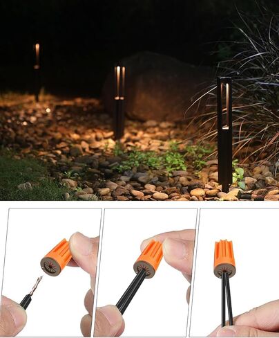 Low Voltage Waterproof Wire Connectors Outdoor, Waterproof Wire Nuts, Electric Connectors for Wiring, Used for Low Voltage Landscape Lights, AWG 14,16,18,20,22 Gauge Wire, Blue Pack of 30 in Saudi Arabia