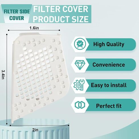 19729 Filter Side Cover Compatible with ResMed AirSense 10, AirStart 10, AirCurve 10 CPAP/AutoSet/VPAP Machines - Universal Replacement for Plastic Side Filter Cover (1 Pack, Black) in Saudi Arabia