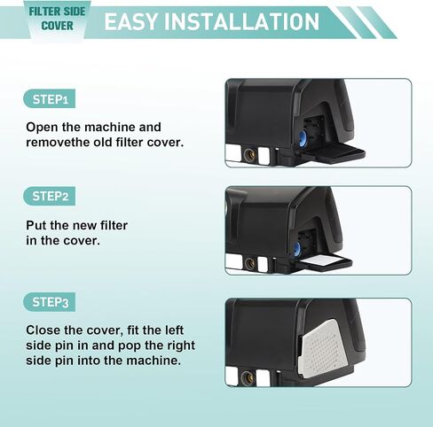19729 Filter Side Cover Compatible with ResMed AirSense 10, AirStart 10, AirCurve 10 CPAP/AutoSet/VPAP Machines - Universal Replacement for Plastic Side Filter Cover (1 Pack, Black) in Saudi Arabia