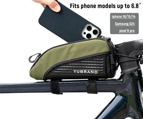 Removable Bike Frame Bag,Bike Bag Top Tube Bike Bag,Compatible With IPhone 16/15/14Pro and Phones Up To 6.9'',Waterproof Bike Frame Bag in Saudi Arabia