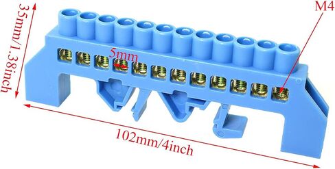 Terminal Block Terminal Bus Bar 8 Positions Screw Brass Terminal Grounding Strip Block DIN Rail Type Bottom Seat in Saudi Arabia