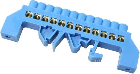 Terminal Block Terminal Bus Bar 8 Positions Screw Brass Terminal Grounding Strip Block DIN Rail Type Bottom Seat in Saudi Arabia
