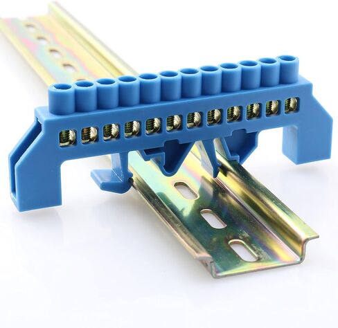 Terminal Block Terminal Bus Bar 8 Positions Screw Brass Terminal Grounding Strip Block DIN Rail Type Bottom Seat in Saudi Arabia
