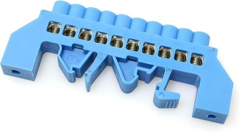 Terminal Block Terminal Bus Bar 8 Positions Screw Brass Terminal Grounding Strip Block DIN Rail Type Bottom Seat in Saudi Arabia