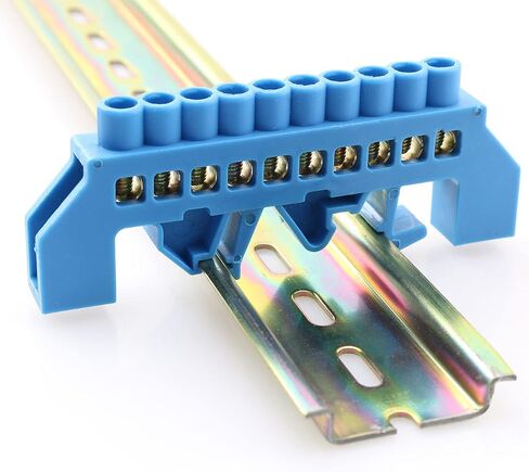 Terminal Block Terminal Bus Bar 8 Positions Screw Brass Terminal Grounding Strip Block DIN Rail Type Bottom Seat in Saudi Arabia