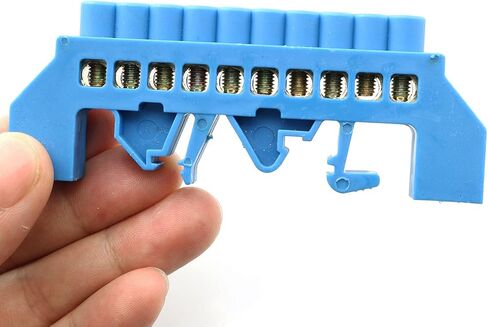 Terminal Block Terminal Bus Bar 8 Positions Screw Brass Terminal Grounding Strip Block DIN Rail Type Bottom Seat in Saudi Arabia