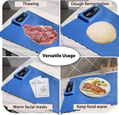 Food Warming Mat for Buffet, Electric Warming Tray to Keep Food Warm at Party, Silicone Heating Mat with 3 Temperature Levels& Auto Shut-Off, Portable Food Warmer for Parties Home Travel(White) in Saudi Arabia