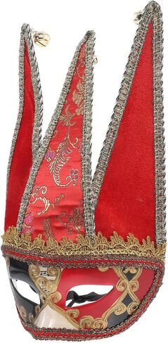 PRETYZOOM Half Face Men Masquerade Masks Jester Masks Venetian Masks Mardi Gras Party Masks Halloween Masks for Adult in Kuwait