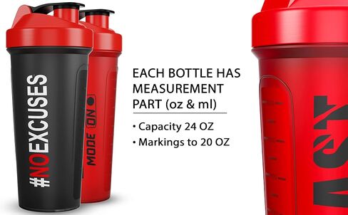 5 PACK Protein Shaker Bottles for Protein Mixes -24 OZ- Dishwasher Safe Shaker Cups for Protein Shakes - Shaker Cup for Blender Protein Shaker Bottle for Shakes Protein Shake Blender in Saudi Arabia