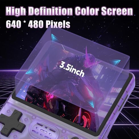 R40S Pro Game Game Console مع 30000+ HD Classic Games ، 256G Console Retro Video Console ، 3.5 بوصة IPS شاشة Mini Arcade بناء في نظام مزدوج ، 45+ محاكاة ، معركة على الإنترنت ، 3800 مللي أرجوانية هدية in Kuwait