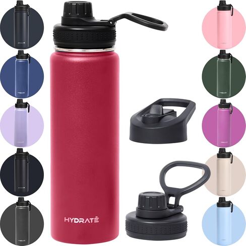 HYDRATE Water Bottle Insulated - Stainless Steel Water Bottles - Reusable Flask with Leak-Proof Design and Convenient Handle - Double Vacuum Insulated Water Bottle in Saudi Arabia