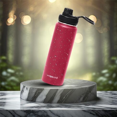 HYDRATE Water Bottle Insulated - Stainless Steel Water Bottles - Reusable Flask with Leak-Proof Design and Convenient Handle - Double Vacuum Insulated Water Bottle in Saudi Arabia