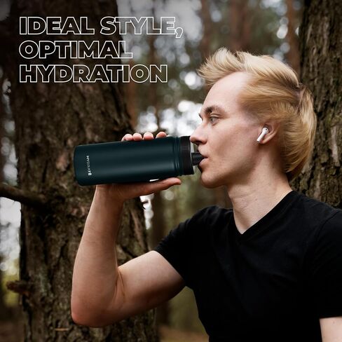 HYDRATE Water Bottle Insulated - Stainless Steel Water Bottles - Reusable Flask with Leak-Proof Design and Convenient Handle - Double Vacuum Insulated Water Bottle in Saudi Arabia