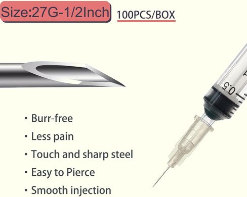 100 Pack 30G 5/32 Inch Needle for Lab Accessories,Industrial Dispensing Accessories,Individually Packaged in Saudi Arabia