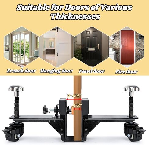 2-in-1 Heavy Door Installation Dolly with Rotating Wheels, White Hands-Free Door Dolly, Single Operator Door Lifter/Door Dolly for 5/8" to 2-1/4" Thick Pre-Hung, Slab & Front Doors Up to 800Lbs in Saudi Arabia