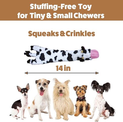 بقعة Skinneeez crinklers لعبة الكلب المجعد بدون أشياء مع صرير لجميع الكلاب لعبة الشد الحرب للسلالات الصغيرة والكبيرة الصرير للكلاب -lamb -صغيرة in Kuwait