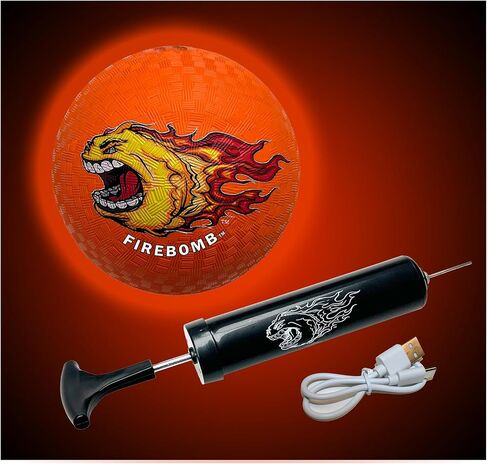 LED Rubber Ball- Rechargeable Light-Up Ball for Dodgeball, Kickball, Handball, Four Squrae, Playground Nighttime Fun Glowing Sports Ball for All Ages in Saudi Arabia