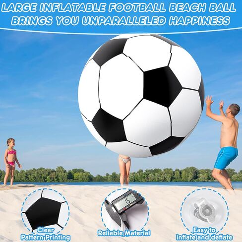 Lewtemi 2 Pcs 27 Inch/ 40 Inch Giant Inflatable Sports Balls Large Inflatable Beach Ball Inflatable Ball for Summer Pool Outdoor Activity Games Toys (Soccer, Basketball,40 Inch) in Saudi Arabia