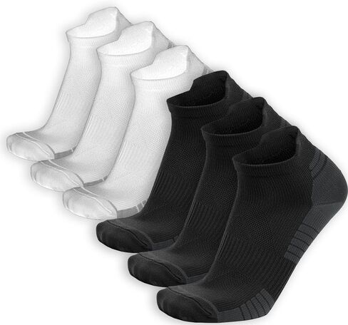 الجوارب الرياضية للنساء والرجال - قطع منخفضة من 6 أجزاء للراحة مع دعم القوس للتشغيل والرياضة in Kuwait