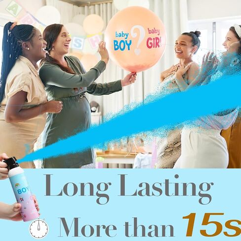 Gender Reveal Fire Extinguisher Color Blasters: 2 Pcs Blue Blaster Only for Baby Boy with Blue Smoke suitable for Gender Reveal Party Decorations (Large Pink Girl) in Saudi Arabia
