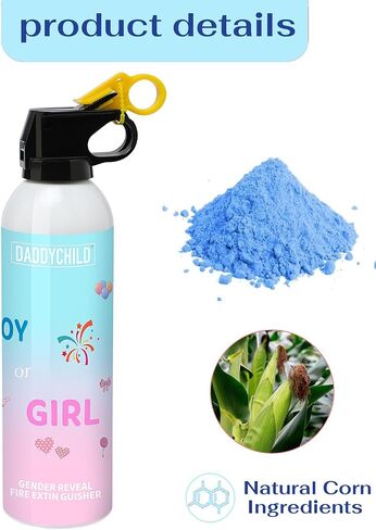 Gender Reveal Fire Extinguisher Color Blasters: 2 Pcs Blue Blaster Only for Baby Boy with Blue Smoke suitable for Gender Reveal Party Decorations (Large Pink Girl) in Saudi Arabia