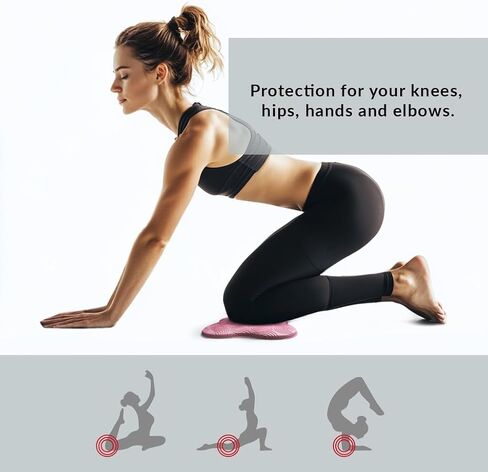 2-Pack Yoga Knee Pad Cushion - Extra Thick Foam Pads for Knees, Elbows, Wrists, Hands, and Head Cushioned Knee Pad for Yoga Non-Slip Yoga Knee Pads Knee Support Pad for Yoga Yoga Knee Pad Set for Joint Comfort High-Density Yoga Knee Cushions in Saudi Arabia