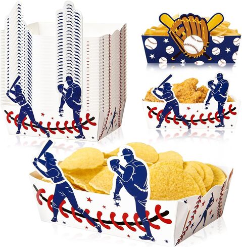 WERNNSAI 24 PCS Dinosaur Snack Trays - Dinosaur Birthday Party Snack Decorations for Boys Movie Night Paper Food Tray Boxes Dinosaur Popcorn Nachos Serving Trays Dino Birthday Party Food Display Trays in Kuwait