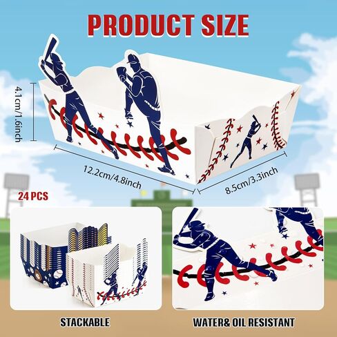 WERNNSAI 24 PCS Dinosaur Snack Trays - Dinosaur Birthday Party Snack Decorations for Boys Movie Night Paper Food Tray Boxes Dinosaur Popcorn Nachos Serving Trays Dino Birthday Party Food Display Trays in Kuwait