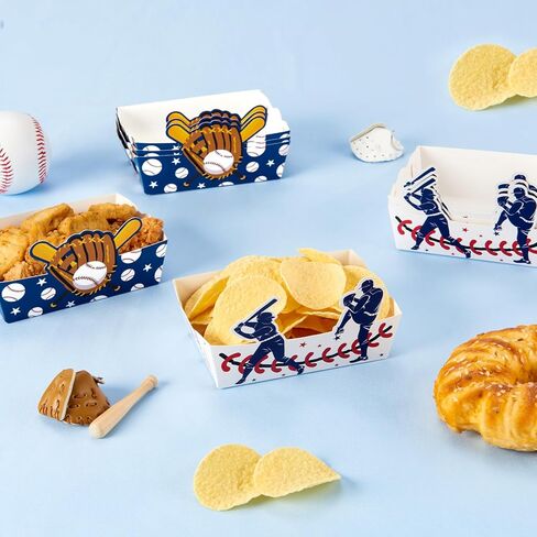 WERNNSAI 24 PCS Dinosaur Snack Trays - Dinosaur Birthday Party Snack Decorations for Boys Movie Night Paper Food Tray Boxes Dinosaur Popcorn Nachos Serving Trays Dino Birthday Party Food Display Trays in Kuwait