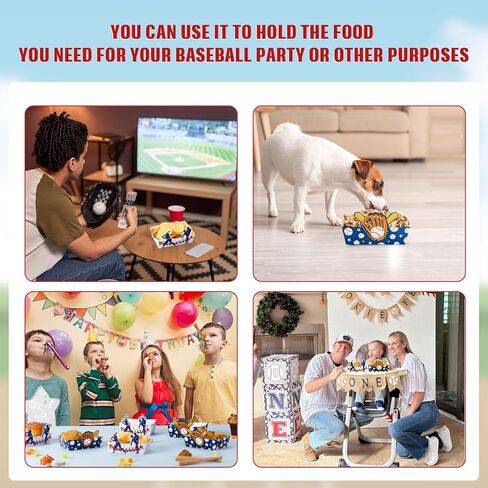 WERNNSAI 24 PCS Dinosaur Snack Trays - Dinosaur Birthday Party Snack Decorations for Boys Movie Night Paper Food Tray Boxes Dinosaur Popcorn Nachos Serving Trays Dino Birthday Party Food Display Trays in Kuwait