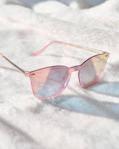 JIM HALO Trendy Rimless Mirrored Sunglasses Reflective Sun Glasses for Women Men in Kuwait