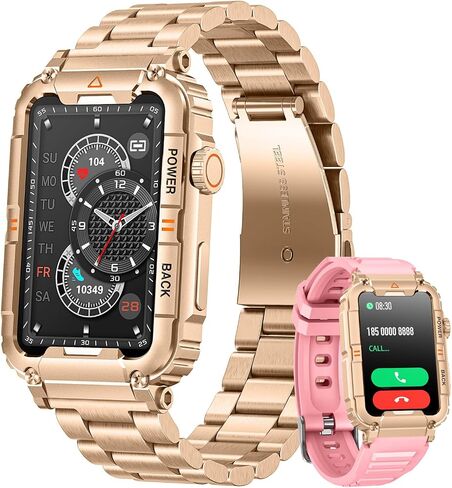 Smartwatch for Men Fitness Tracker Watch: Smart Watch with Answer/Make Call Heart Rate Blood Pressure Sleep Monitor Step Counter 100+ Sports Modes Waterproof 1.57" Activity Trackers for Android iOS in Saudi Arabia