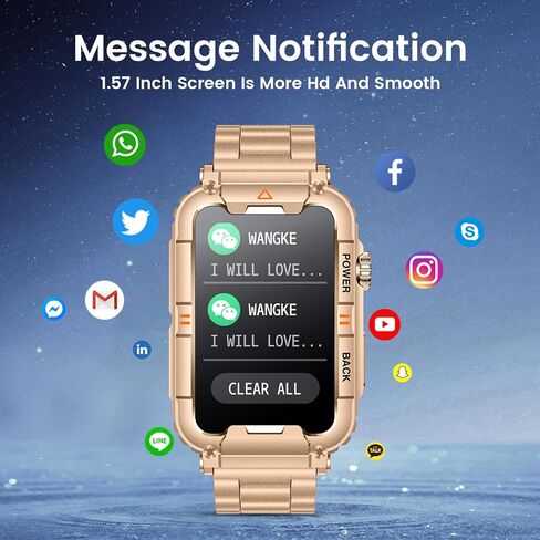 Smartwatch for Men Fitness Tracker Watch: Smart Watch with Answer/Make Call Heart Rate Blood Pressure Sleep Monitor Step Counter 100+ Sports Modes Waterproof 1.57" Activity Trackers for Android iOS in Saudi Arabia