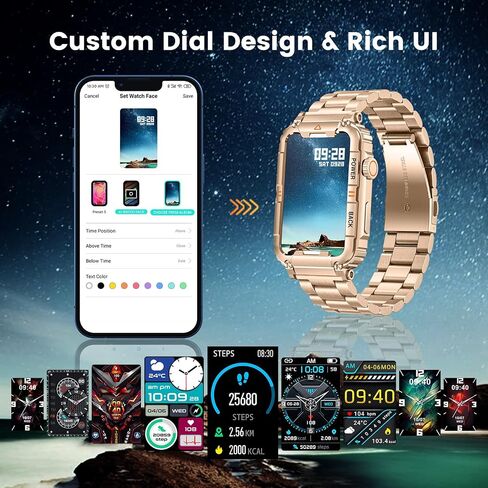 Smartwatch for Men Fitness Tracker Watch: Smart Watch with Answer/Make Call Heart Rate Blood Pressure Sleep Monitor Step Counter 100+ Sports Modes Waterproof 1.57" Activity Trackers for Android iOS in Saudi Arabia