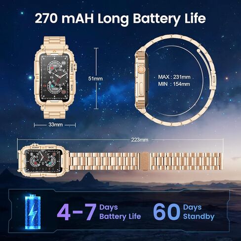 Smartwatch for Men Fitness Tracker Watch: Smart Watch with Answer/Make Call Heart Rate Blood Pressure Sleep Monitor Step Counter 100+ Sports Modes Waterproof 1.57" Activity Trackers for Android iOS in Saudi Arabia