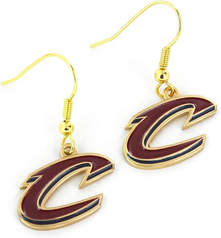 Aminco NBA Milwaukee Bucks Logo Dangle Earrings, Team Color in Kuwait