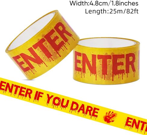 Caution Tape Halloween Decorations Party for Outside & Indoor Halloween Party Decorations Supplies Halloween Caution Tape 3 Rolls - Crime Scene Tape - Do Not Enter Tape - Haunted House Decorations in Saudi Arabia