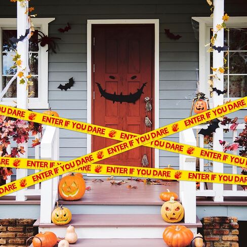 Caution Tape Halloween Decorations Party for Outside & Indoor Halloween Party Decorations Supplies Halloween Caution Tape 3 Rolls - Crime Scene Tape - Do Not Enter Tape - Haunted House Decorations in Saudi Arabia