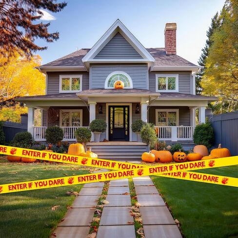 Caution Tape Halloween Decorations Party for Outside & Indoor Halloween Party Decorations Supplies Halloween Caution Tape 3 Rolls - Crime Scene Tape - Do Not Enter Tape - Haunted House Decorations in Saudi Arabia