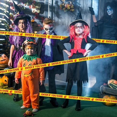 Caution Tape Halloween Decorations Party for Outside & Indoor Halloween Party Decorations Supplies Halloween Caution Tape 3 Rolls - Crime Scene Tape - Do Not Enter Tape - Haunted House Decorations in Saudi Arabia