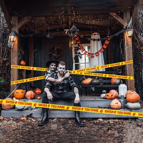 Caution Tape Halloween Decorations Party for Outside & Indoor Halloween Party Decorations Supplies Halloween Caution Tape 3 Rolls - Crime Scene Tape - Do Not Enter Tape - Haunted House Decorations in Saudi Arabia