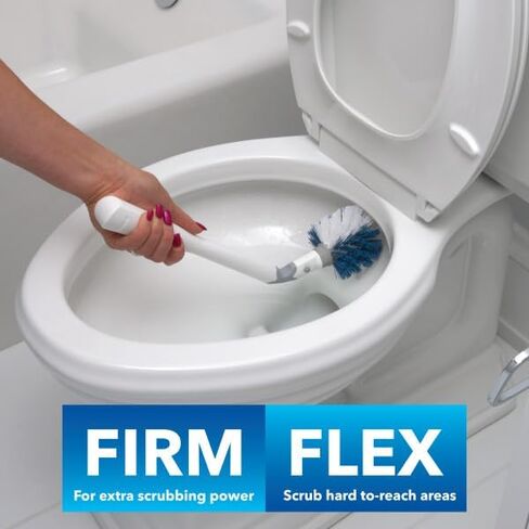 Unger No-Drip Toilet Brush Set – Flexible Neck Toilet Brush with Portable Caddy Holder, Discreet Bathroom Cleaning Brush, Toilet Scrubber, Toilet Bowl Cleaner Brush, Bathroom Cleaning Supplies in Saudi Arabia