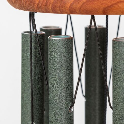 Festival 24-inch Redwood Wind Chime 8 Tubes in Silver by Wind River for Patio, Backyard, Garden, and Outdoor décor. Made in The USA in Saudi Arabia