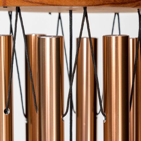 Festival 24-inch Redwood Wind Chime 8 Tubes in Silver by Wind River for Patio, Backyard, Garden, and Outdoor décor. Made in The USA in Saudi Arabia
