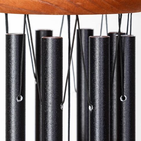 Festival 24-inch Redwood Wind Chime 8 Tubes in Silver by Wind River for Patio, Backyard, Garden, and Outdoor décor. Made in The USA in Saudi Arabia