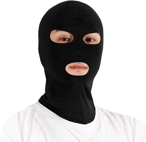 3 Hole Black Balaclava Face Mask Men Ski Mask for Women Summer Full Head Mask Shiesty Mask Sun UV Protection Football Motorcycle Helmet 2 Pack in Saudi Arabia