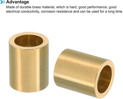 PATIKIL M18 Brass Spacers, 2 Pcs Metal Spacer Brass 18mm ID x 25mm OD x 18mm L Brass Spacers Screw Standoff for 5/7 Inch or M18 Screw in Saudi Arabia