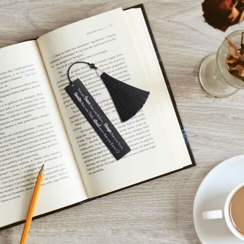 DYJYBMY A Reader Lives A Thousand Lives Before He Dies Engraved Metal Bookmark, Funny Bookmark Gifts for Women LibrarianTeacher Book Snob, Retirement Gifts for Bookworm Book Lover in Kuwait
